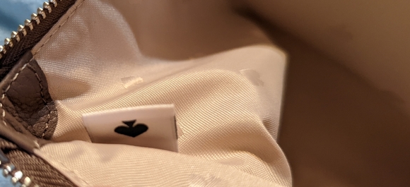 KATE SPADE New York Large Zip Pouch "Jackson Brownstone" in taupe brown … - Picture 6 of 8